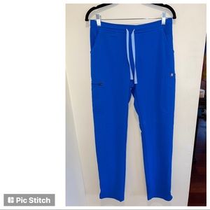 FIGS Womens Royal Blue Yola Skinny Scrub Drawstring